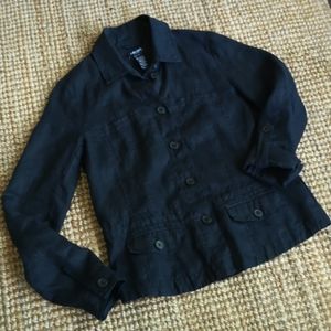 Classic dark navy Women's Button-Front Jacket